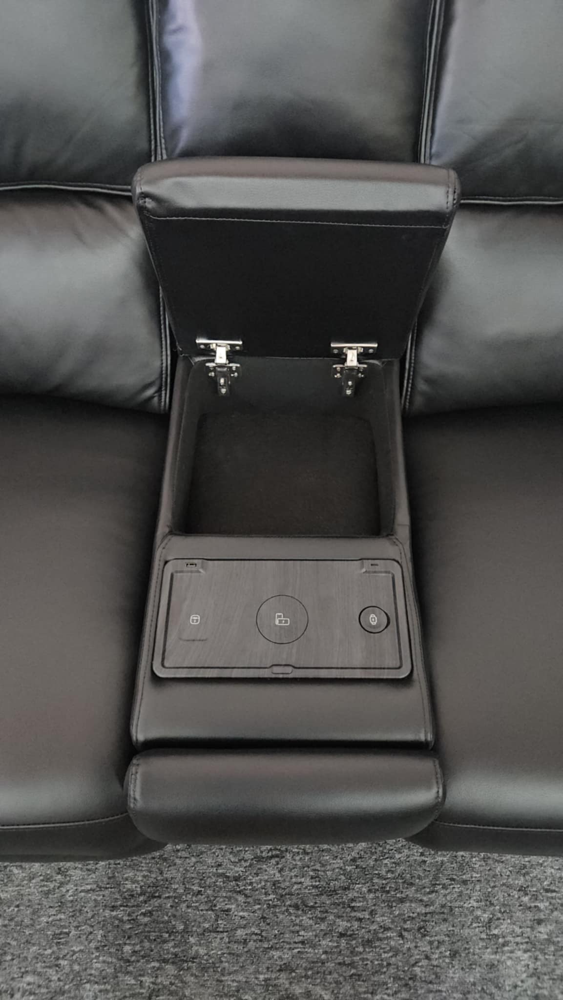 Elite 5-Seater Corner Modular 2 Console Wireless Chargers Electric Cupholder