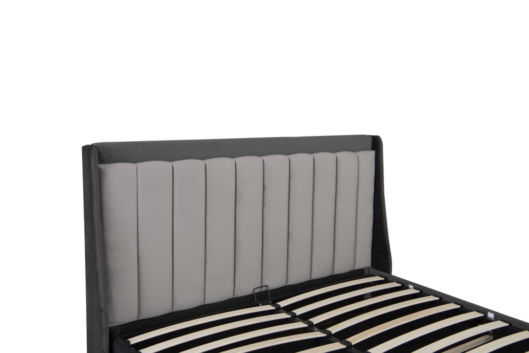 Riviera Channel™ Gas-Lift Storage Bed in Velvet Two-Tone