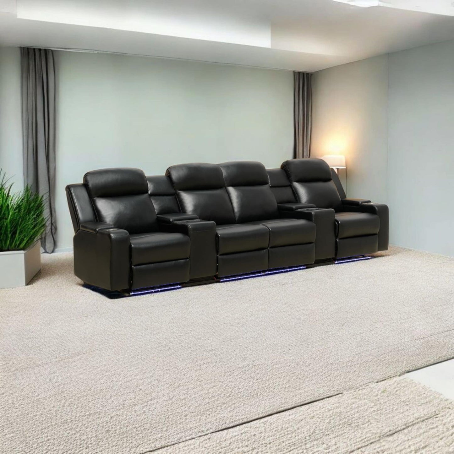 Nick 4 Seater 4 Electric Recliner Home Theater