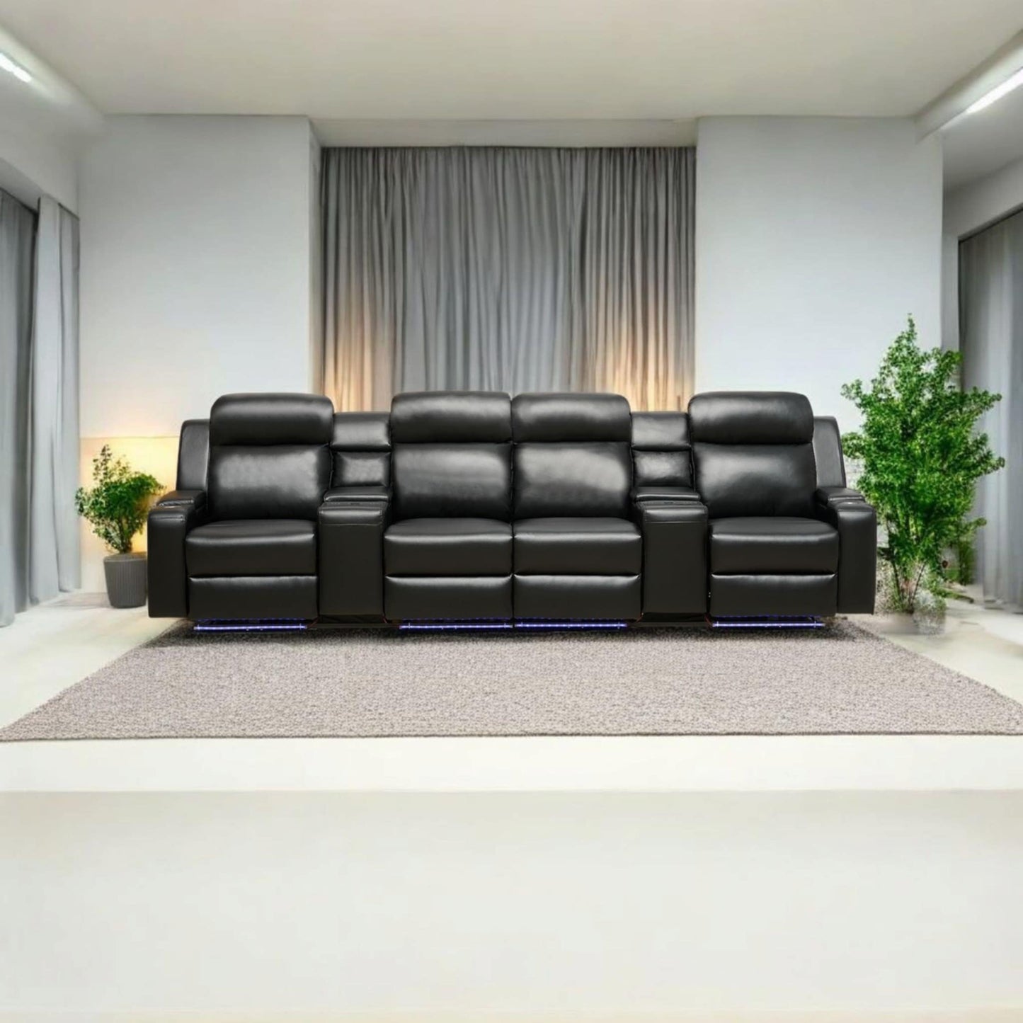 Nick 4 Seater 4 Electric Recliner Home Theater