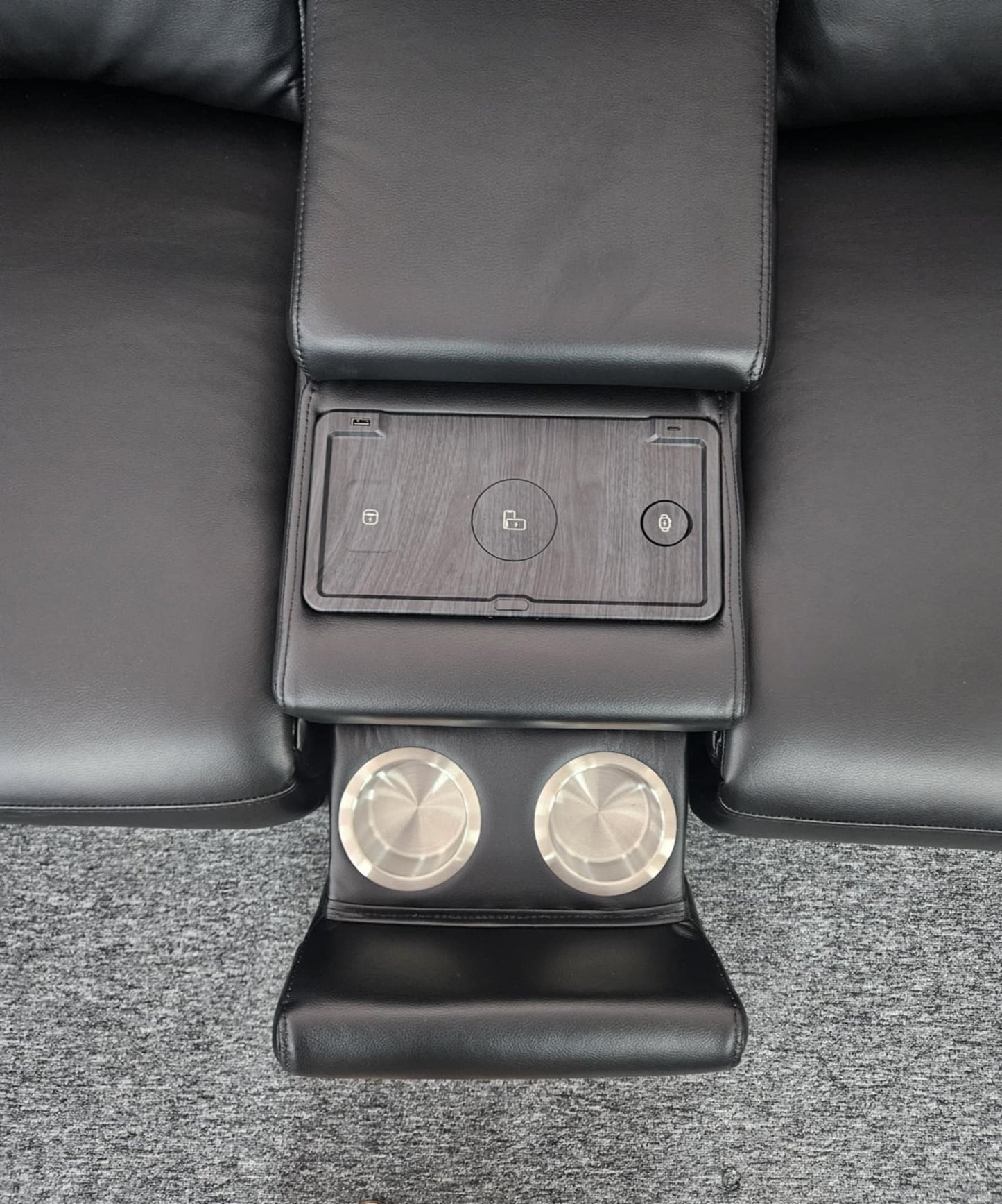 Elite 5-Seater Corner Modular 2 Console Wireless Chargers Electric Cupholder