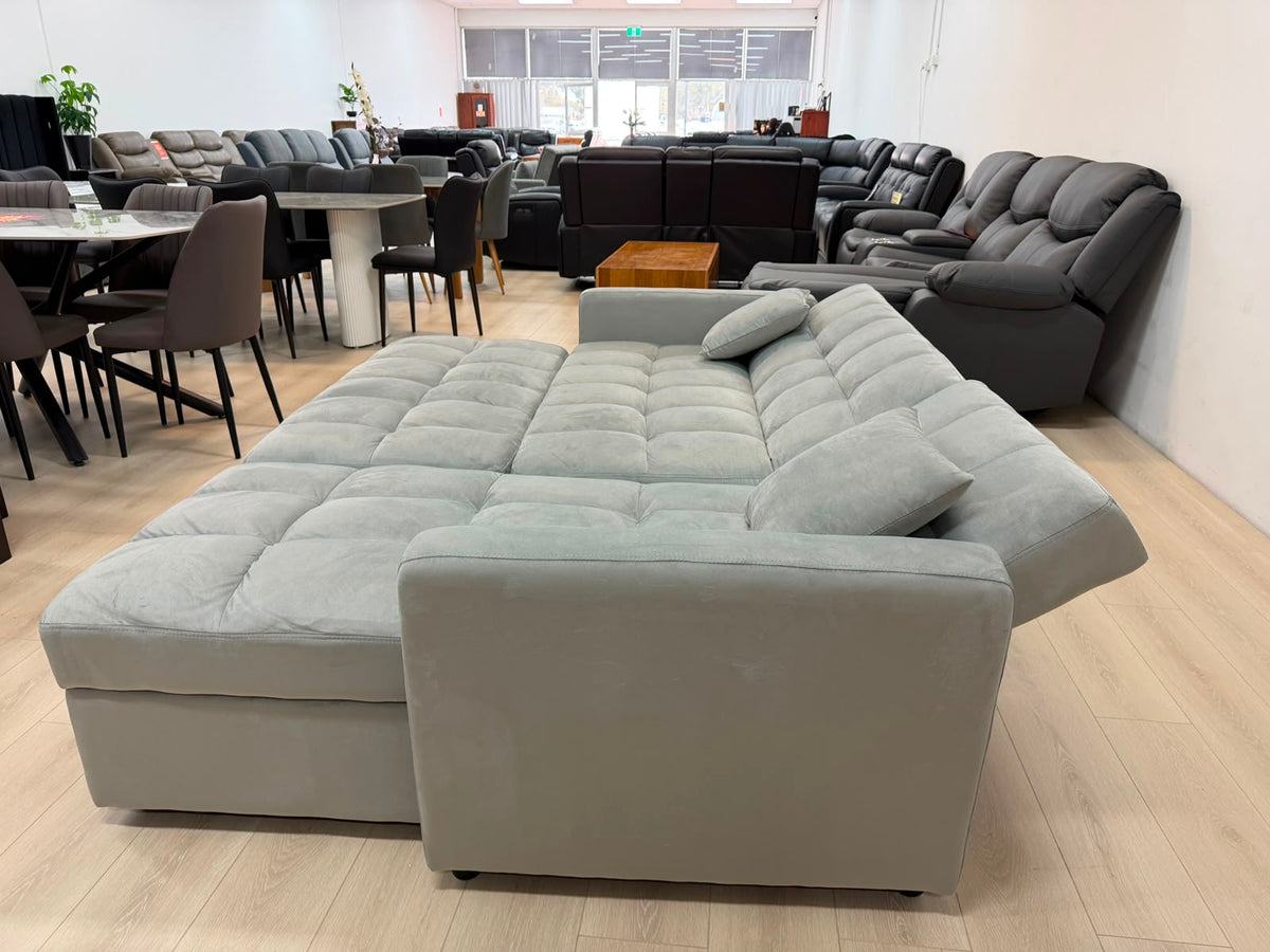 Anna Reversible Corner Sofa Bed – Reversible 3-Seater Sofa Bed | Light Grey