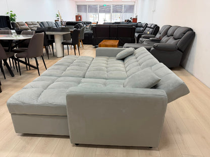 Anna Reversible Corner Sofa Bed – Reversible 3-Seater Sofa Bed | Light Grey