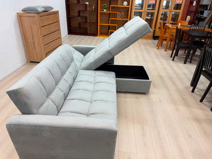 Anna Reversible Corner Sofa Bed – Reversible 3-Seater Sofa Bed | Light Grey