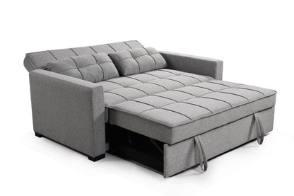 Nicol Click Clack & Pull-Out Sofa – 3-Seater Sofa Bed | Light Grey