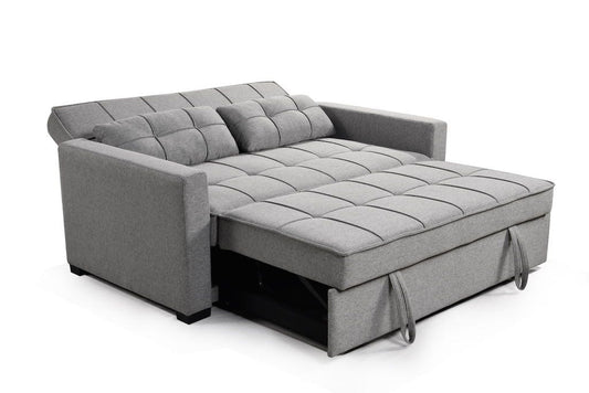 Nicol Click Clack & Pull-Out Sofa – 3-Seater Sofa Bed | Light Grey