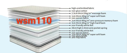 Hybrid Pocket-Spring Mattress – 30cm Deep Comfort (20cm Pocket Core + Memory Foam)