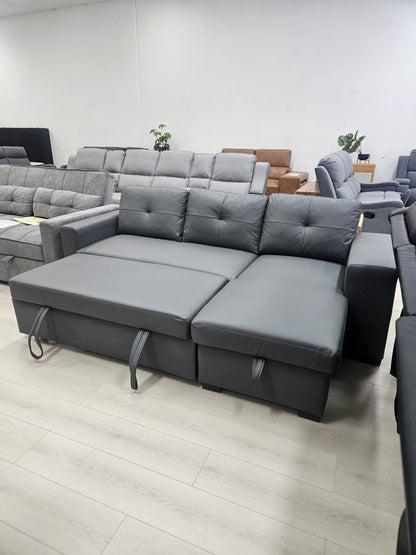 Anna Reversible Corner Sofa Bed – Reversible 3-Seater Sofa Bed | Light Grey