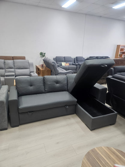 Anna Reversible Corner Sofa Bed – Reversible 3-Seater Sofa Bed | Light Grey