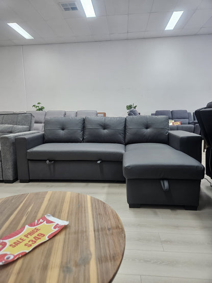 Anna Reversible Corner Sofa Bed – Reversible 3-Seater Sofa Bed | Light Grey
