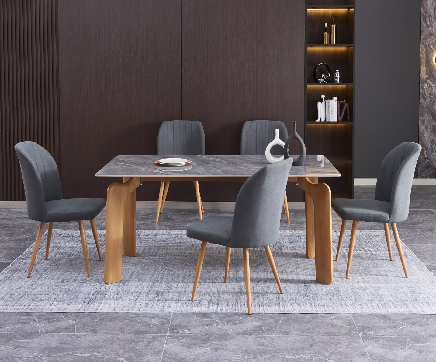 Rachel Dining Set | DT-229 Table and DC-527 Chairs (Set of 4)
